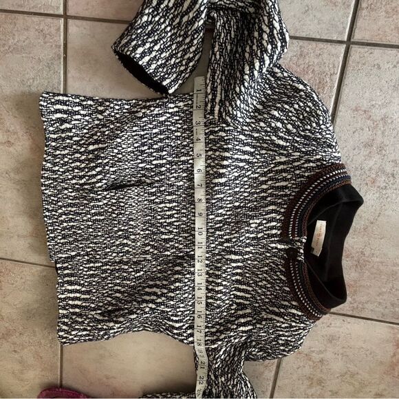 Tory Burch Chanel tweed dress suit coat embroidered jacket rare blazer sweater - Picture 9 of 10